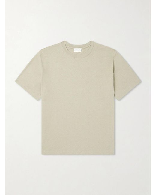 Frescobol Carioca Natural Dinis Linen-Blend T-Shirt for men
