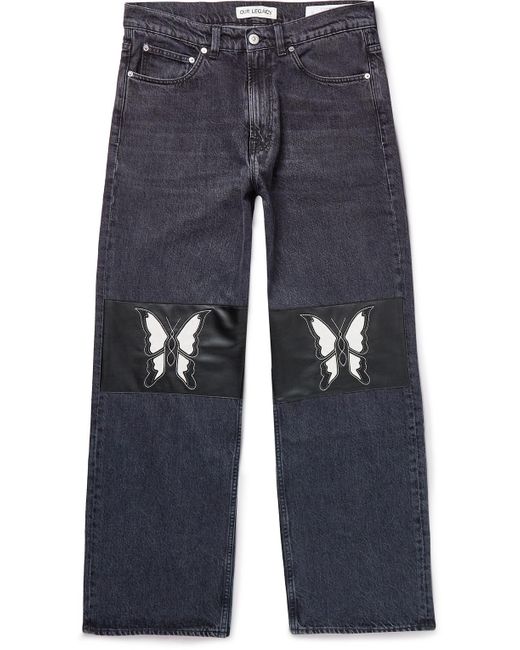 Our Legacy Denim Third Cut Straightleg Logoappliquéd Jeans in Blue for Men Lyst
