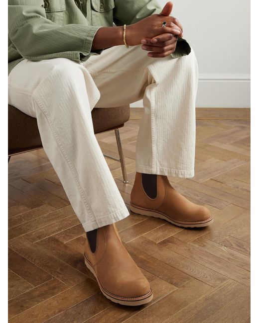 Red Wing Brown 3192 Suede Chelsea Boots for men