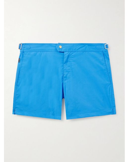 Tom Ford Blue Straight-Leg Mid-Length Swim Shorts for men