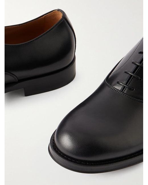 Dries Van Noten Black Leather Derby Shoes for men