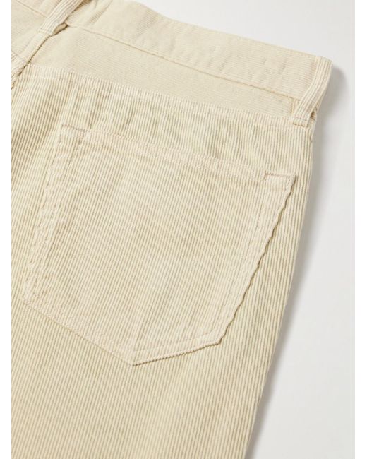 Sid Mashburn Natural Slim-Fit Straight-Leg Garment-Dyed Cotton-Corduroy Trousers for men