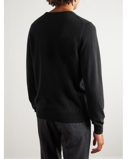 Rubinacci Black Cashmere Sweater for men