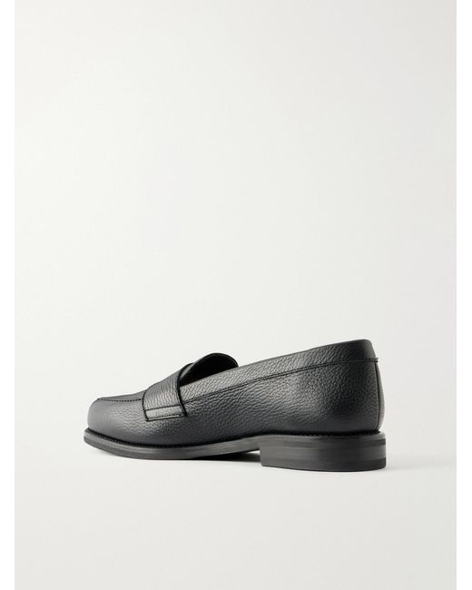 Morjas Black The Ivy Suede Penny Loafers for men