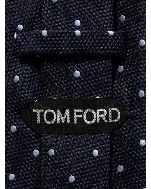 Tom Ford Krawatte aus Seide mit Punkten in Blue für Herren