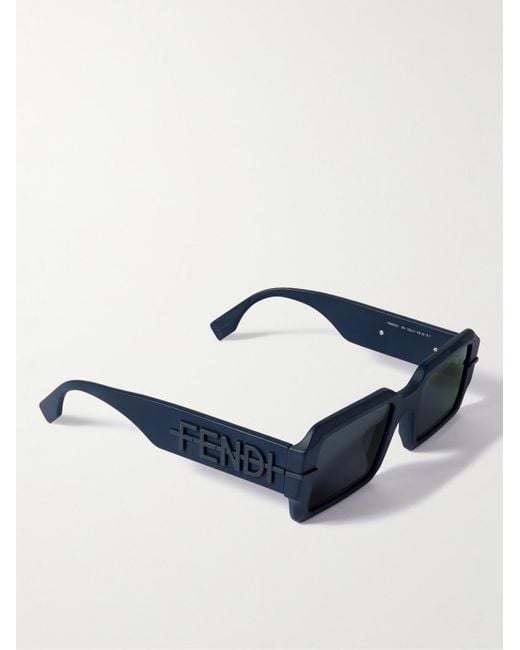 Fendi Black Graphy Square-frame Acetate Sunglasses for men
