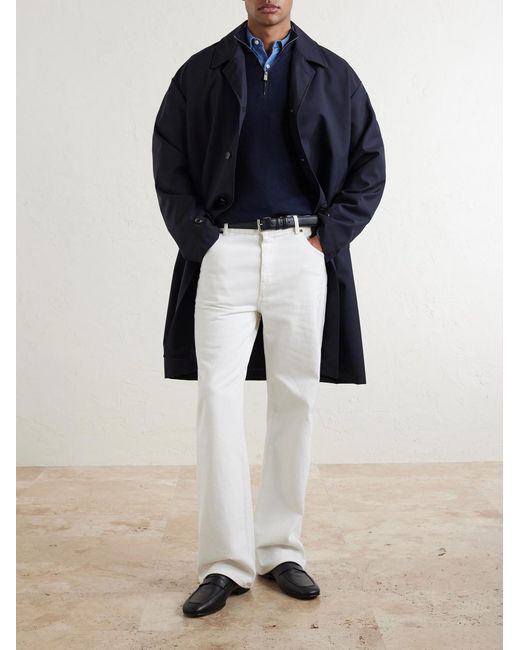 Valstar Blue Wool Trench Coat for men