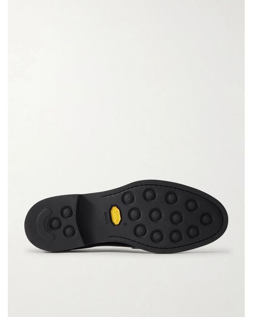 Mr P. Black Leather Derby Shoes for men