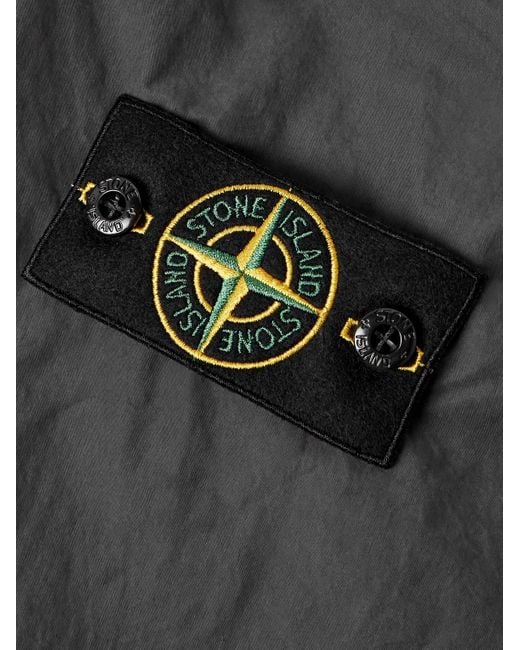 Stone Island Blouson aus "David Light-TC"-Material mit Logodetail in Stückfärbung in Black für Herren