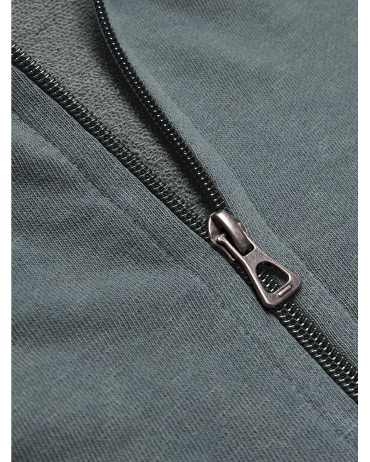 James Perse Blue Loopback Supima Cotton-Jersey Zip-Up Hoodie for men