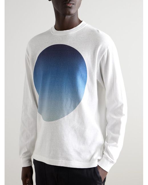 Blue Blue Japan Blue Printed Cotton-Jersey T-Shirt for men