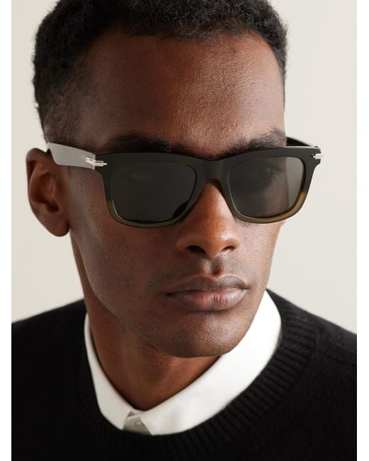 Occhiali da sole in acetato con montatura D-frame DiorBlackSuit S11I di Dior in Gray da Uomo