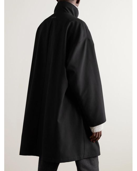 Fear Of God Black Wool-crepe Trench Coat for men