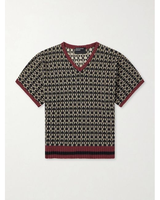 Enfants Riches Deprimes Black Vienna Cotton-Jacquard Sweater for men