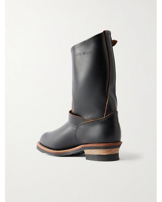 Red Wing Black 2996 Engineer Buckled Leather Boots for men