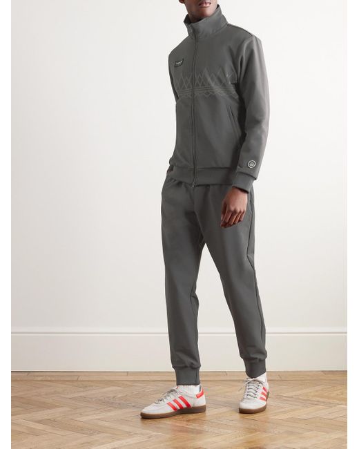 Adidas Originals Gray Suddell Logo-appliquéd Printed Recycled-jersey Track Jacket for men