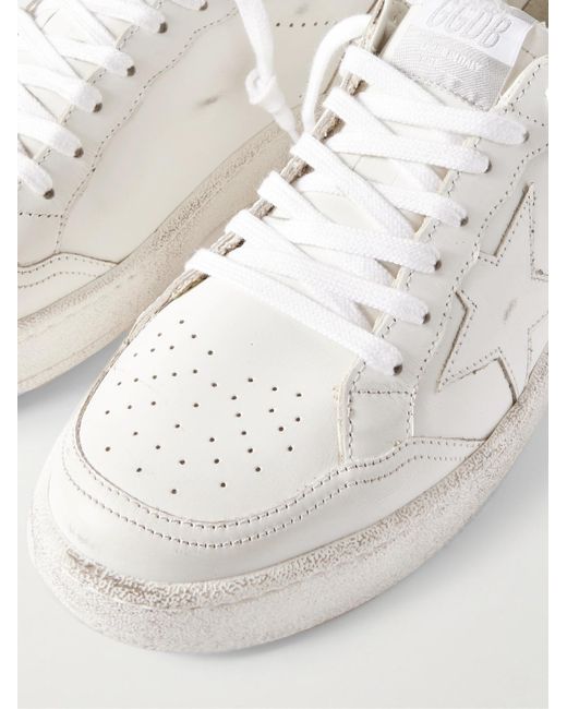 Golden Goose Deluxe Brand Ball Star Sneakers aus Leder in Distressed-Optik in Natural für Herren