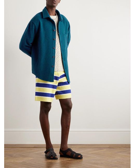 The Elder Statesman Blue Cashmere Overshirt for men
