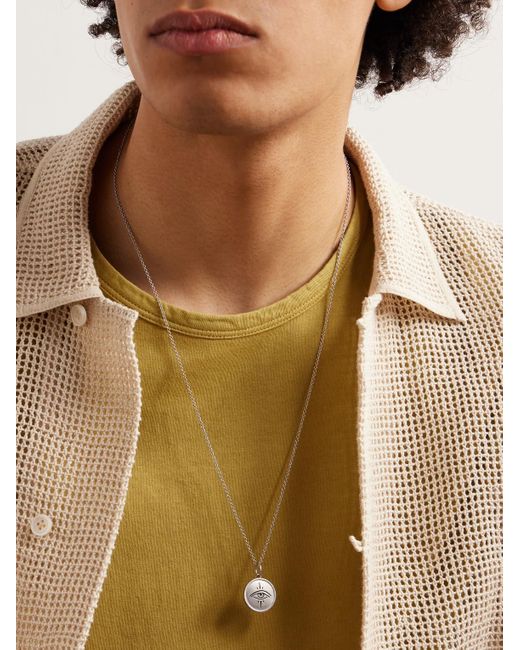 Diamond Pendant Necklace di Jacquie Aiche in Black da Uomo
