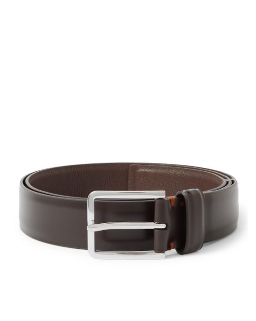 Loro Piana Brown Rory 3Cm Leather Belt for men