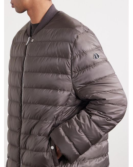 Rick Owens Brown Moncler Quilted Padded Shell Down Jacket for men