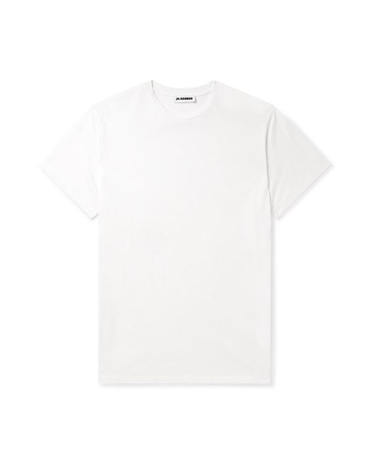 Jil Sander White Cotton-jersey T-shirt for men