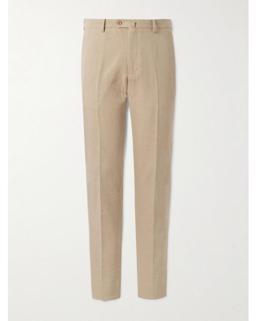Loro Piana Natural Straight-leg Linen-twill Trousers for men
