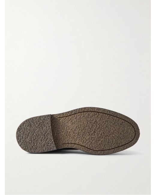 Common Projects Brown Waxed-Suede Chelsea Boots for men
