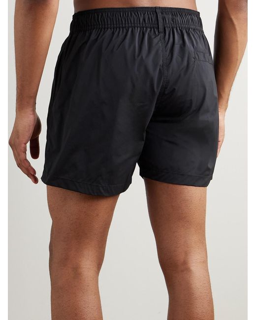 Frescobol Carioca Black Salvador Straight-Leg Mid-Length Recycled Swim Shorts for men