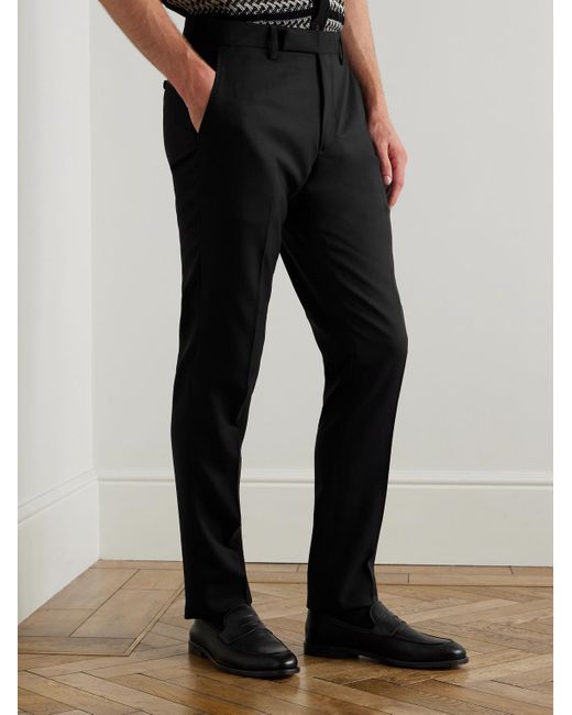 Mr P. Black Phillip Straight-Leg Wool Suit Trousers for men