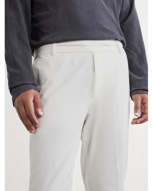 James Perse White Slim-Fit Stretch Cotton-Blend Trousers for men