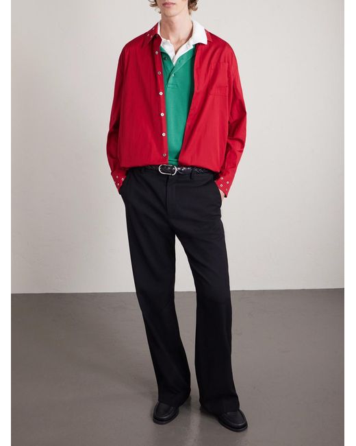 Tom Ford Green Slim-fit Lyocell And Cotton-blend Piqué Polo Shirt for men