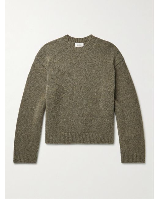 Nanushka Green Loki Merino Wool And Cashmere-blend Bouclé Sweater for men