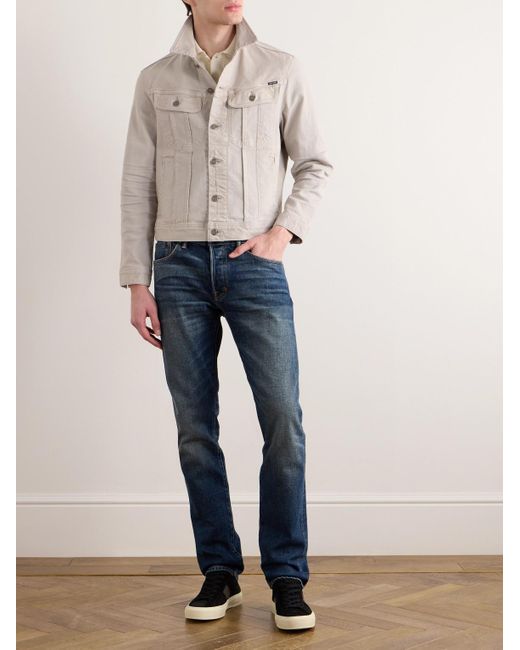 Tom Ford Iconic Jeansjacke in Natural für Herren