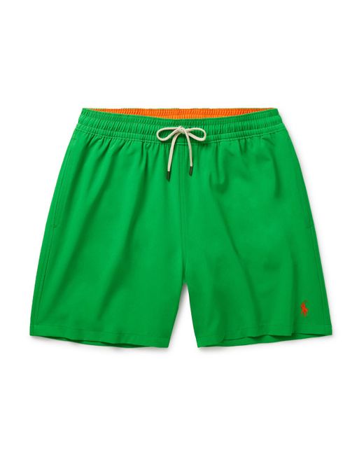 Polo Ralph Lauren Green Traveler Straight-leg Mid-length Recycled Swim Shorts for men