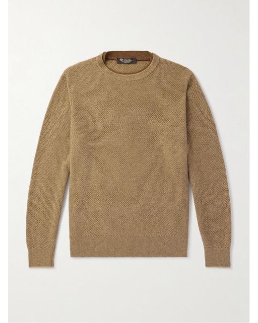 Loro Piana Natural City Birdseye Baby Cashmere Sweater for men
