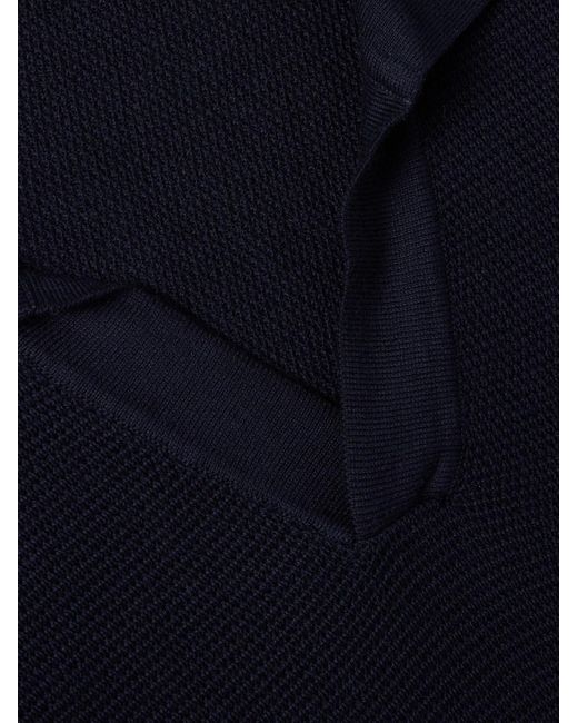 Frescobol Carioca Blue Rino Slim-fit Cotton Polo Shirt for men