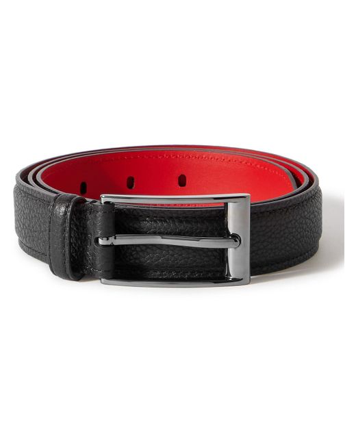 Christian Louboutin Red 3cm Full-grain Leather Belt for men