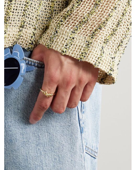 Luis Morais Entangled Knot Ring aus 14 Karat Gold in Natural für Herren