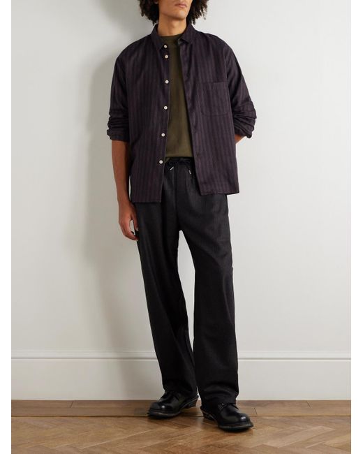 A Kind Of Guise Blue Gusto Striped Cotton And Lyocell-blend Shirt for men