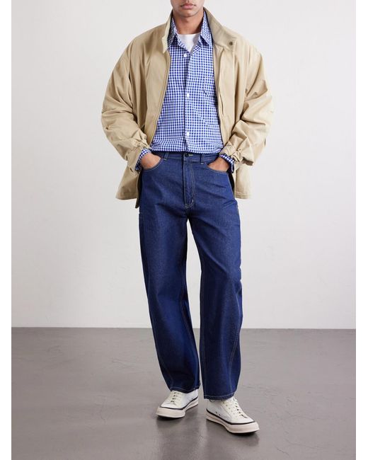 FRIZMWORKS Blue Ease Gingham Cotton Shirt for men