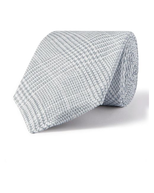 Brunello Cucinelli Gray 8cm Linen And Silk-blend Jacquard Tie for men