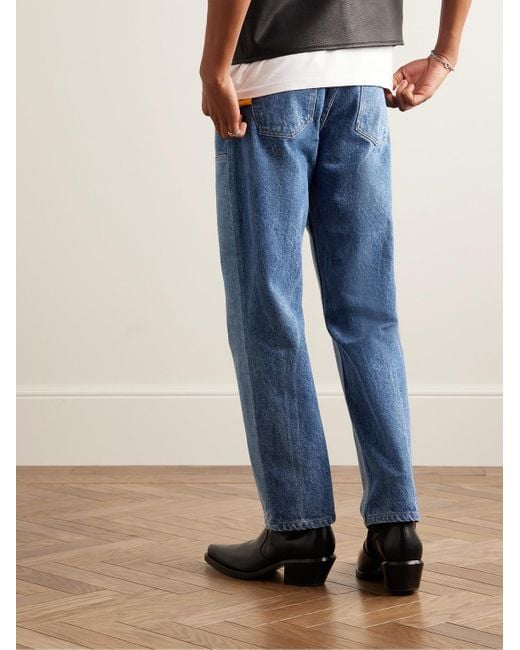 CHERRY LA Blue Chap Straight-leg Panelled Jeans for men