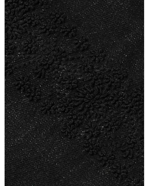 Kartik Research Black Embroidered Felt-trimmed Denim Jacket for men