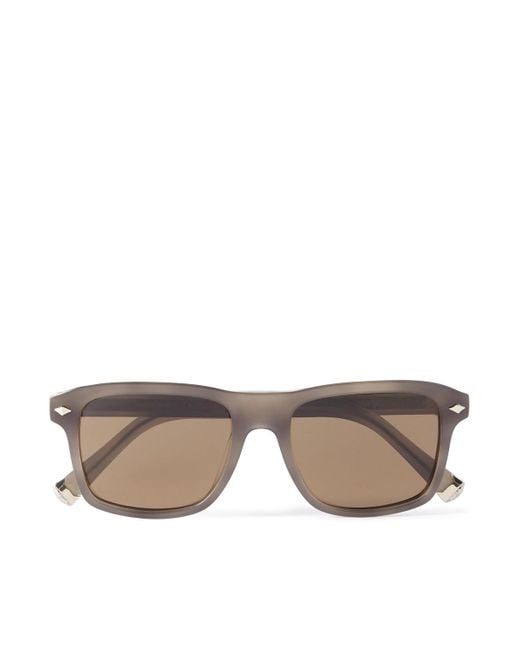 Brunello Cucinelli Gray Square-Frame Acetate Sunglasses for men