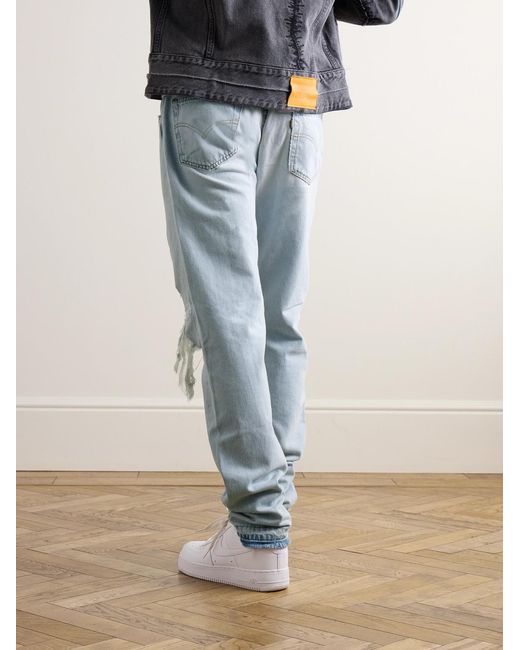 GALLERY DEPT. Blue Ken Slim-Fit Panelled Distressed Jeans for men