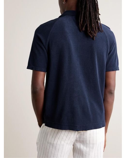 Camicia in spugna di misto cotone Cruiser di Massimo Alba in Blue da Uomo