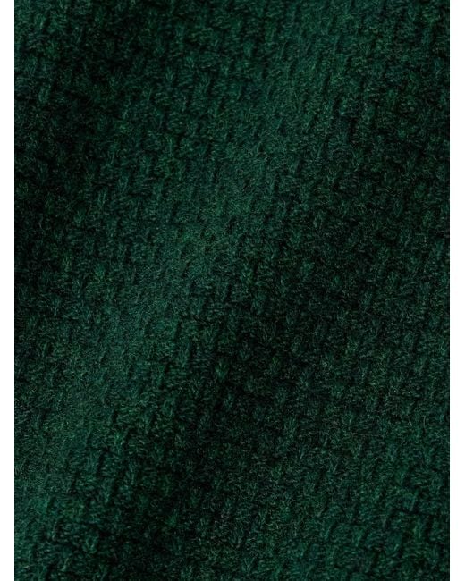 Caoladóir Basketweave Merino Wool And Cashmere-Blend Sweater di Inis Meáin in Green da Uomo
