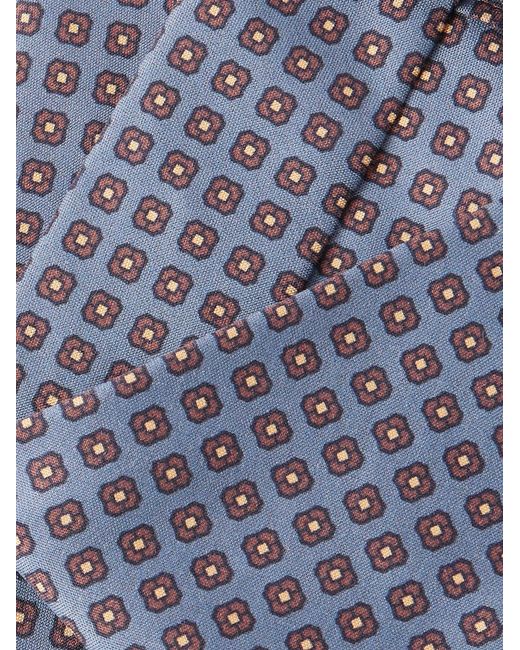 Thom Sweeney White 9Cm Printed Silk Tie for men