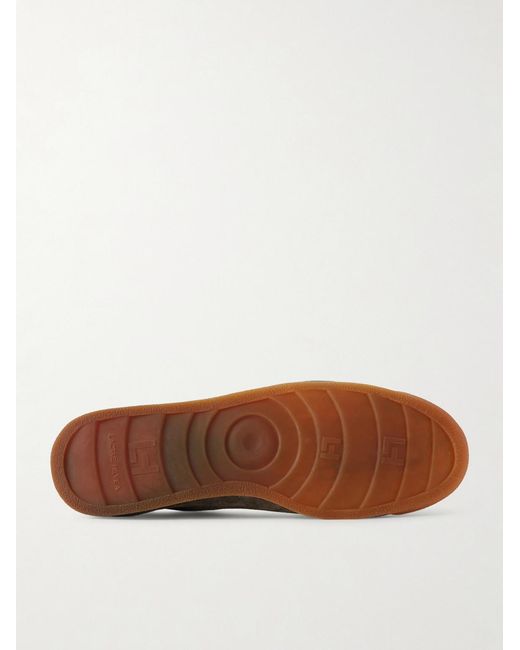 Officine Creative Brown Hazel 001 Leather-trimmed Suede Sneakers for men